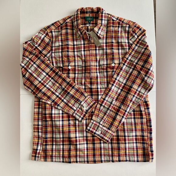 J. Crew Plaid Pullover Shirt - Picture 1 of 11